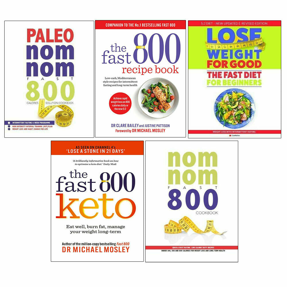Fast 800 Recipe 5 Books Set Fast 800 Keto, Fast Diet, Paleo Nom Nom Fast 800  | The Book Bundle