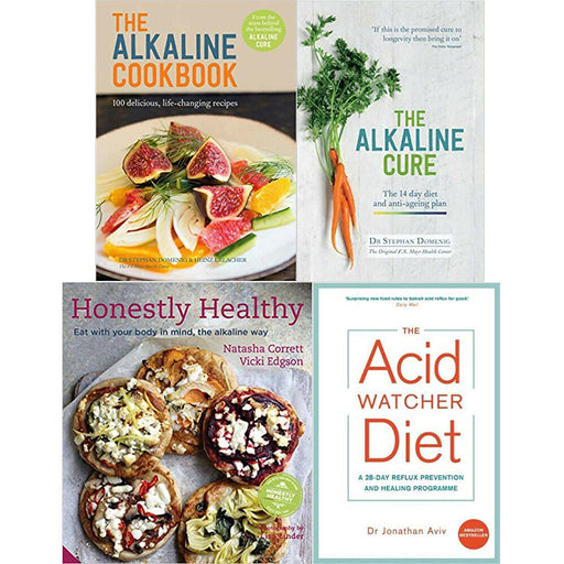 The Alkaline Cure,Cookbook,Honestly Healthy,The Acid Wat 4 Books Collection Set - The Book Bundle