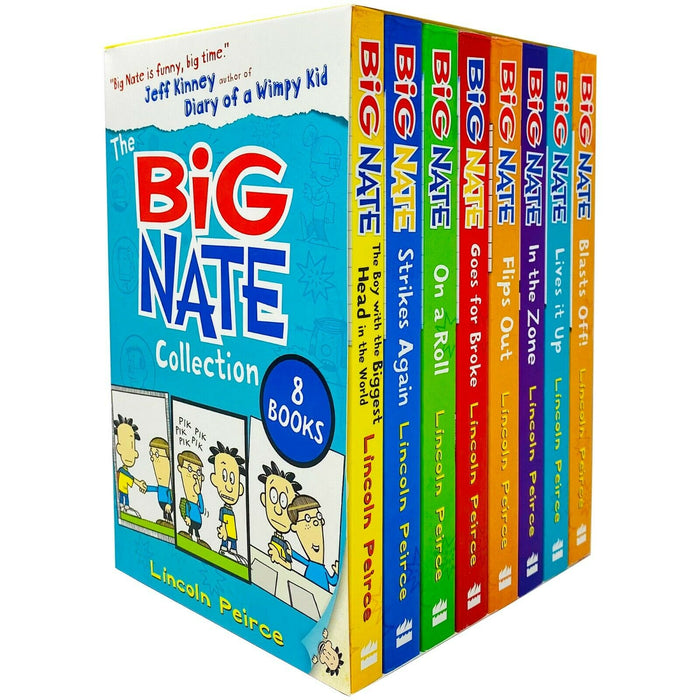 The Big Nate Collection Series 8 Books Box Set by Lincoln Peirce (Strikes Again) - The Book Bundle