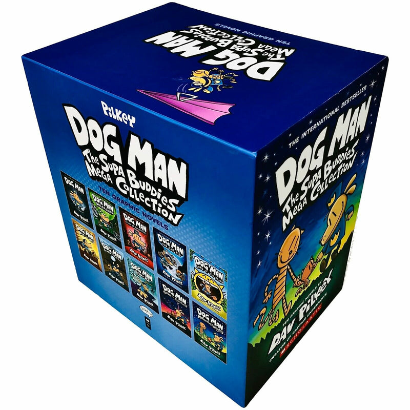 Dog Man : The Supa Buddies Mega Collection 1 - 10 Books Box Set by Dav Pilkey - The Book Bundle
