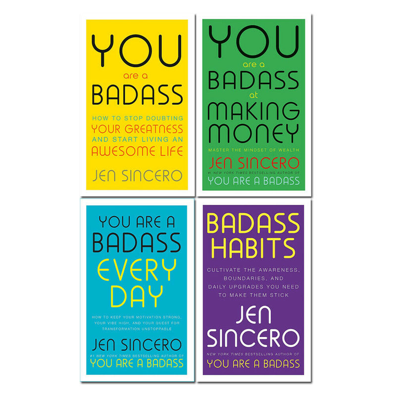 Jen Sincero Collection 4 Books Set You Are a Badass Every Day, Badass Habits NEW - The Book Bundle