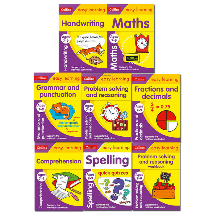 Collins Easy Learning KS2 Age 7-9 Collection 8 Books Set Grammar and Punctuation - The Book Bundle