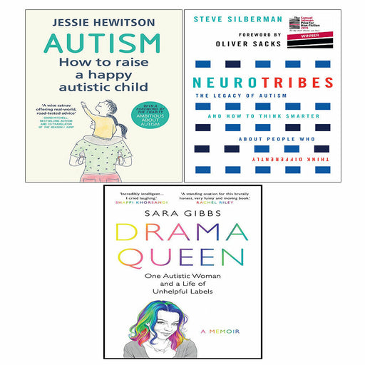 Drama Queen Sara Gibbs, NeuroTribes Steve Silberman, Autism Jessie 3 Books Set - The Book Bundle