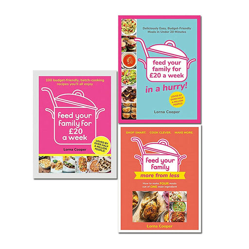 Lorna Cooper Collection 3 Books Set Feed Your Family For £20 a Week - The Book Bundle