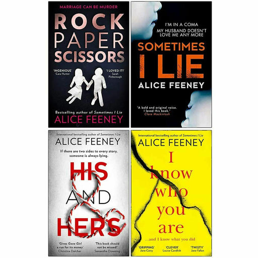 Alice Feeney Collection 4 Books Set Rock Paper Scissors, Sometimes I Lie - The Book Bundle