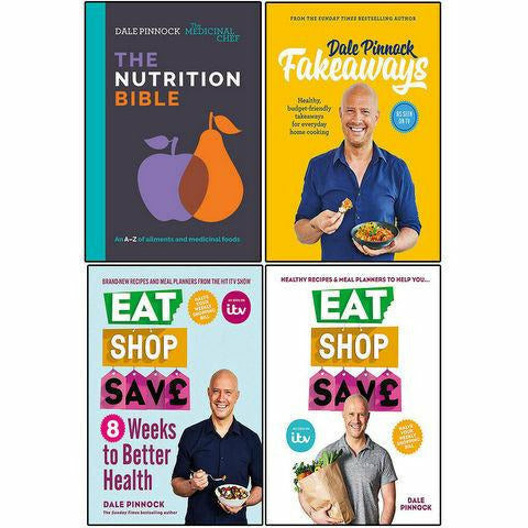 Medicinal Chef , Dale Pinnock Fakeaways , Eat Shop Save & Eat Shop Save 4 books set by Dale Pinnock - The Book Bundle