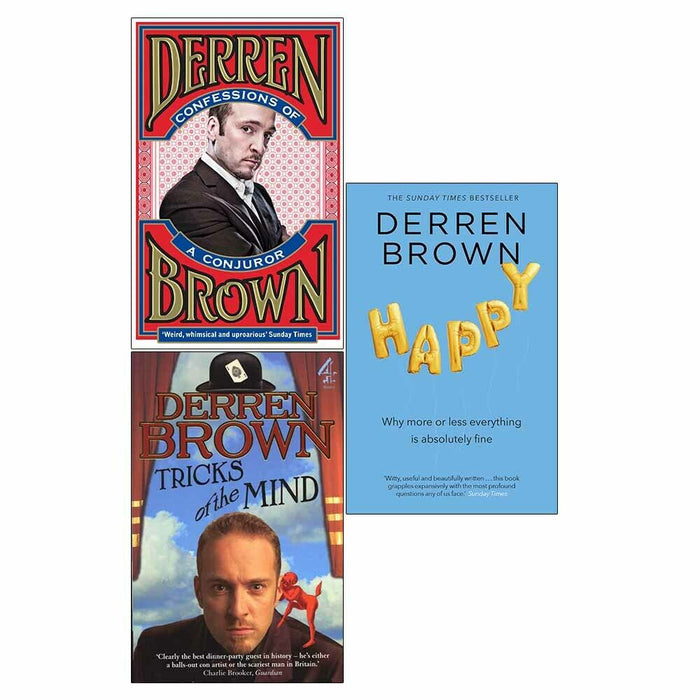 Happy, Tricks Of The Mind, Confessions of a Conjuror 3 Books Collection Set - The Book Bundle
