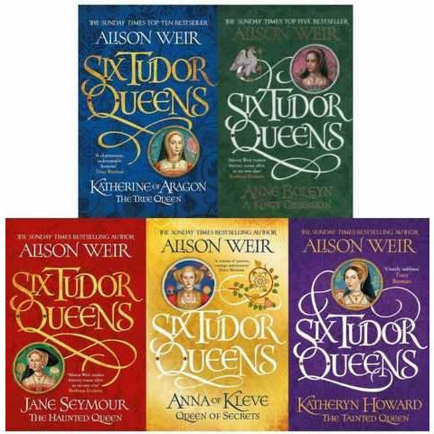Alison Weir Six Tudor Queens 5 Books Collection Set Katheryn Howard,Katherine - The Book Bundle