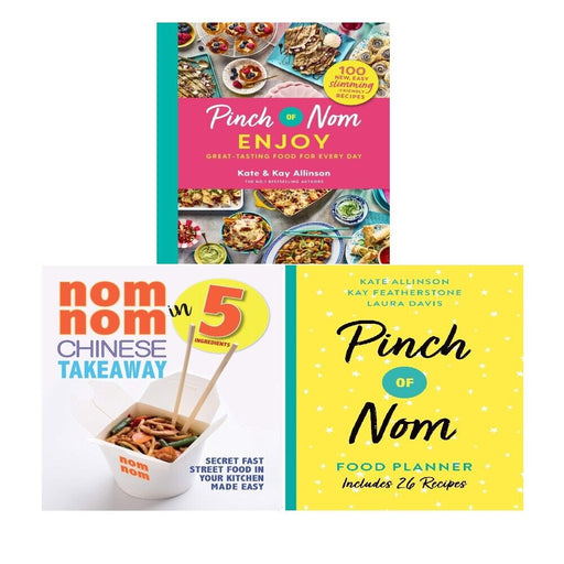 Pinch of Nom Enjoy Kay Allinson, Nom Chinese Takeaway, Food Planner 3 Books Set - The Book Bundle