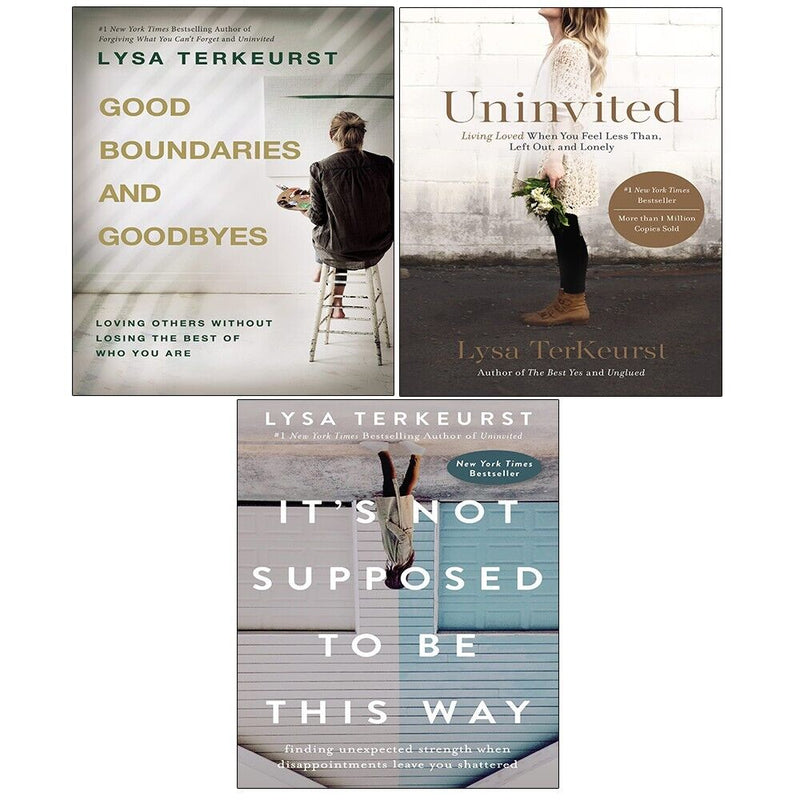 Lysa Terkeurst Collection 3 Books Set Good Boundaries Goodbyes, Uninvited - The Book Bundle