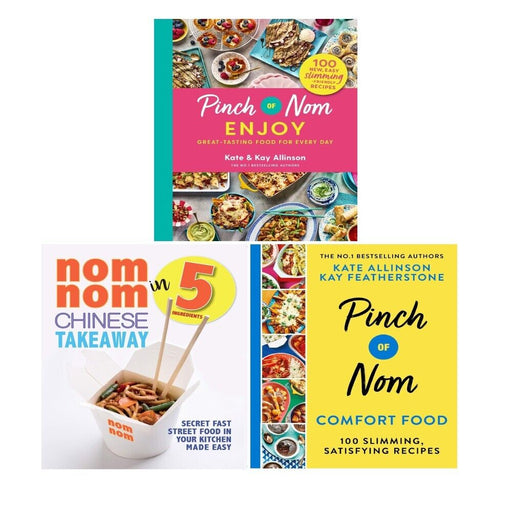 Pinch of Nom Enjoy Kay Allinson,Nom Chinese Takeaway,Comfort Food 3 Books Set - The Book Bundle