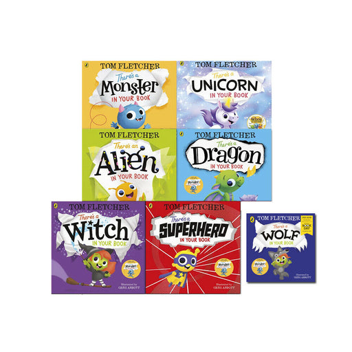 Tom Fletcher Theres Series 7 Books Collection Set There's a Wolf in Your Book - The Book Bundle