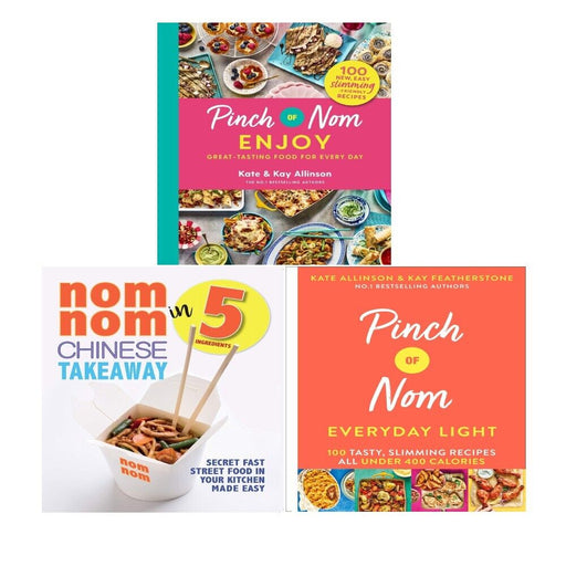 Pinch of Nom Enjoy Kay Allinson, Nom Chinese Takeaway, Everyday Light3 Books Set - The Book Bundle