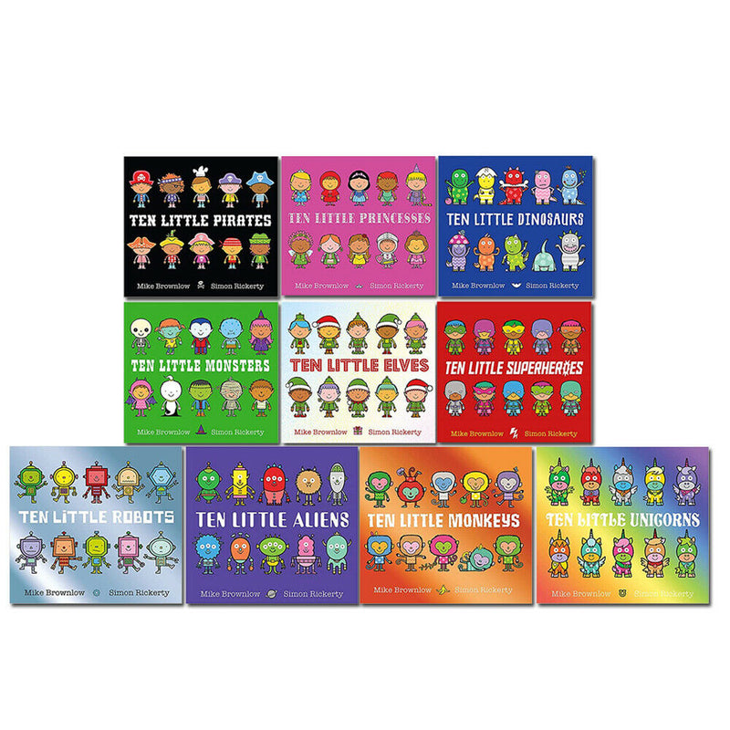 10 little monsters book Ten Little Series 10 Books Collection Set by Mike Brownlow — The Book Bundle