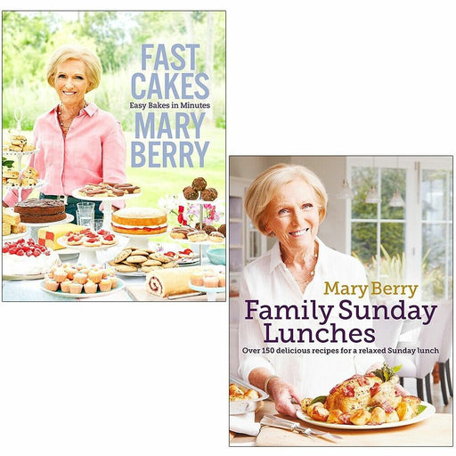 Mary Berry 2 Books Collection Set [Fast Cakes:Easy Bakes, Complete Aga Cookbook] - The Book Bundle