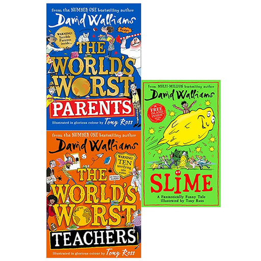 David Walliams Collection 3 Books Set (World’s Worst Parents ,Teachers ,Slime) - The Book Bundle