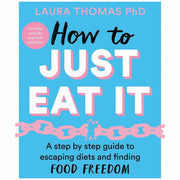 Set of four plant-based cookbooks titled "How to Just Eat It" by Laura Thomas & Iota, featuring healthy, tasty recipes.