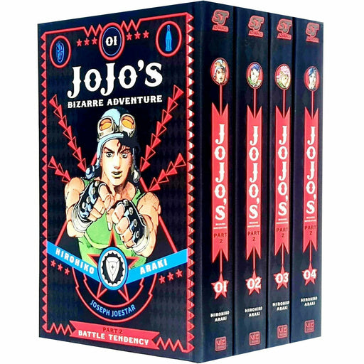 JoJo's Bizarre Adventure Part 2 Battle Tendency Vol 1-4 Collection 4 Books Bundle - The Book Bundle