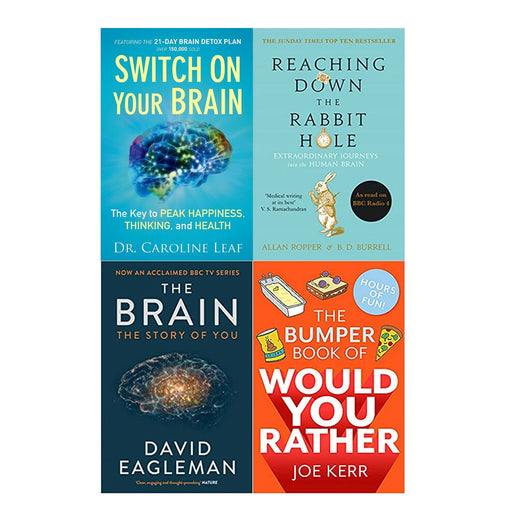 Switch On Your Brain, Reaching Down the Rabbit Hole, The Brain, The Bumper Book of Would You Rather? 4 Books Set - The Book Bundle