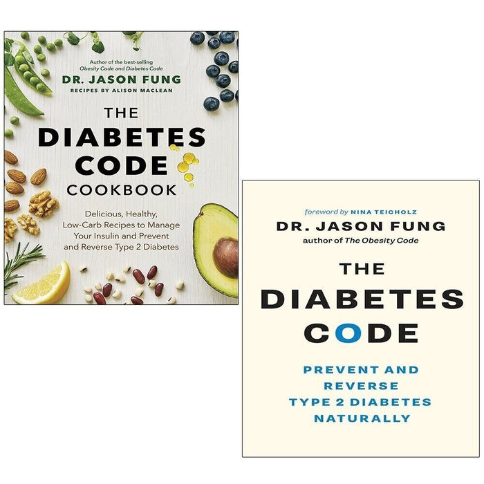 Dr. Jason Fung Collection 2 Books Set Diabetes Code Cookbook - The Book Bundle