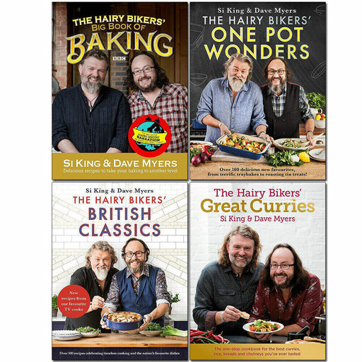 Hairy Bikers 4 Books Set Big Book of Baking, One Pot Wonders, Great Curries, British Classics Books Set - The Book Bundle