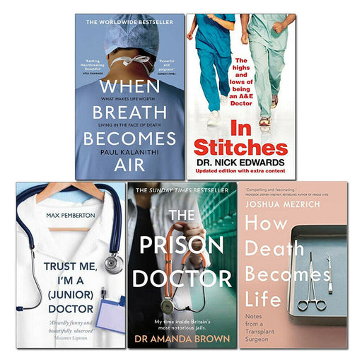 How Death Becomes Life, In Stitches, Prison Doctor, Trust Me I'm 5 Books Set - The Book Bundle