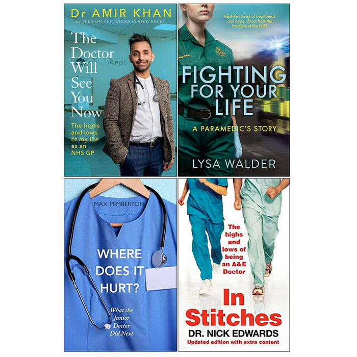 Doctor Will See, Fighting For Your, In Stitches, Where Does it Hurt 4 Books Set - The Book Bundle
