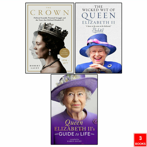 The Crown, The Wicked Wit of Queen & Queen Elizabeth 3 Books Collection Set - The Book Bundle