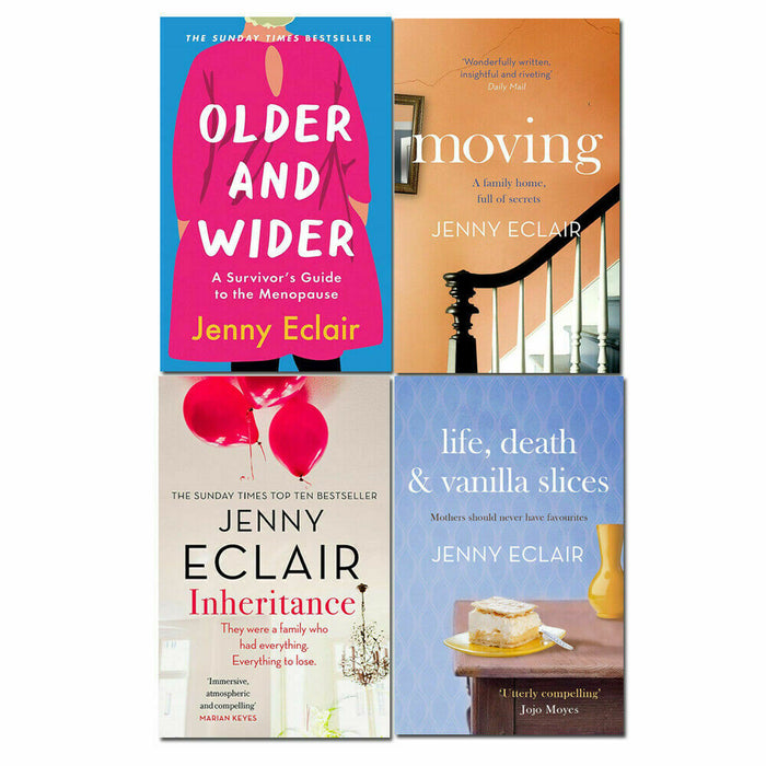 Jenny Eclair 4 Books Collection Set Moving, Inheritance,Older & Wider,Life, Deat - The Book Bundle