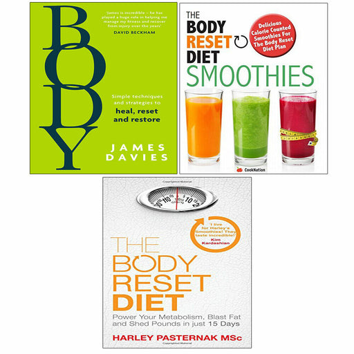 Body James Davies, Body Reset Diet Smoothies Iota, Harley Pasternak 3 Books Set - The Book Bundle