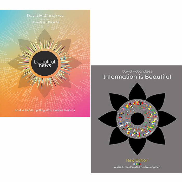 David McCandless Collection 2 Books Set Information is Beautiful, Beautiful News - The Book Bundle