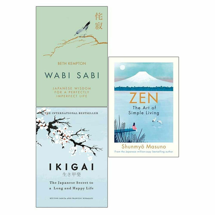 Zen, Ikigai, Wabi Sabi 3 Books Collection Set - The Book Bundle