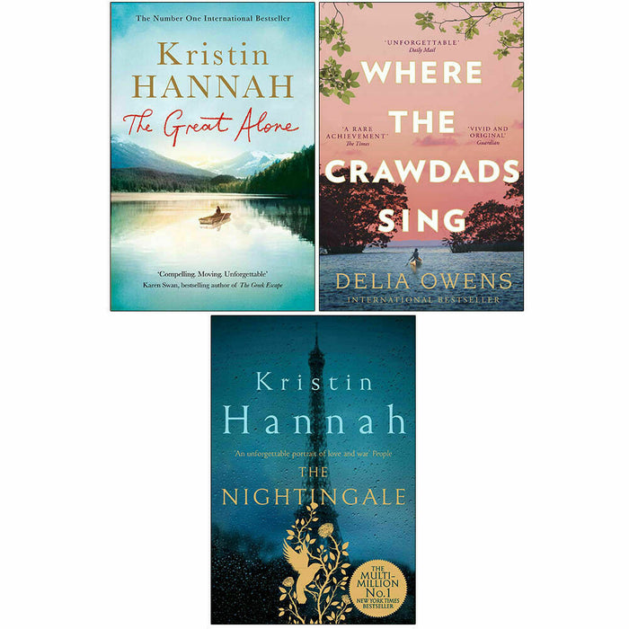 The Great Alone, Where the Crawdads Sing, The Nightingale 3 Books Collection - The Book Bundle