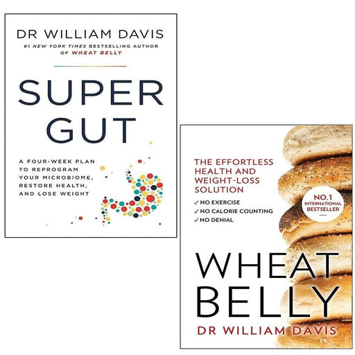 Dr William Davis Collection 2 Books Set Super Gut, Wheat Belly - The Book Bundle