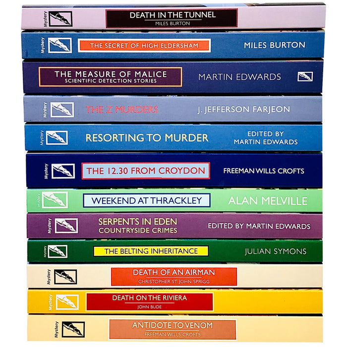 British Library Crime Clasics Collection 12 Books Set Pack Death In The Tunnel - The Book Bundle