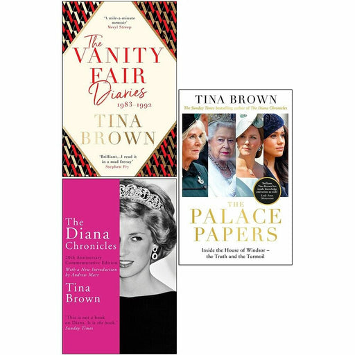 Tina Brown 3 Books Set Vanity Fair Diaries, Diana Chronicles, Palace Papers - The Book Bundle