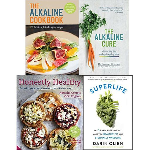 The Alkaline Cure,Cookbook,Honestly Healthy,SuperLife 4 Books Collection Set - The Book Bundle