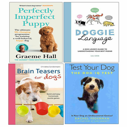Perfectly Imperfect Puppy,Doggie Language,Brain Teasers,Test Your Dog 4 Books Set - The Book Bundle