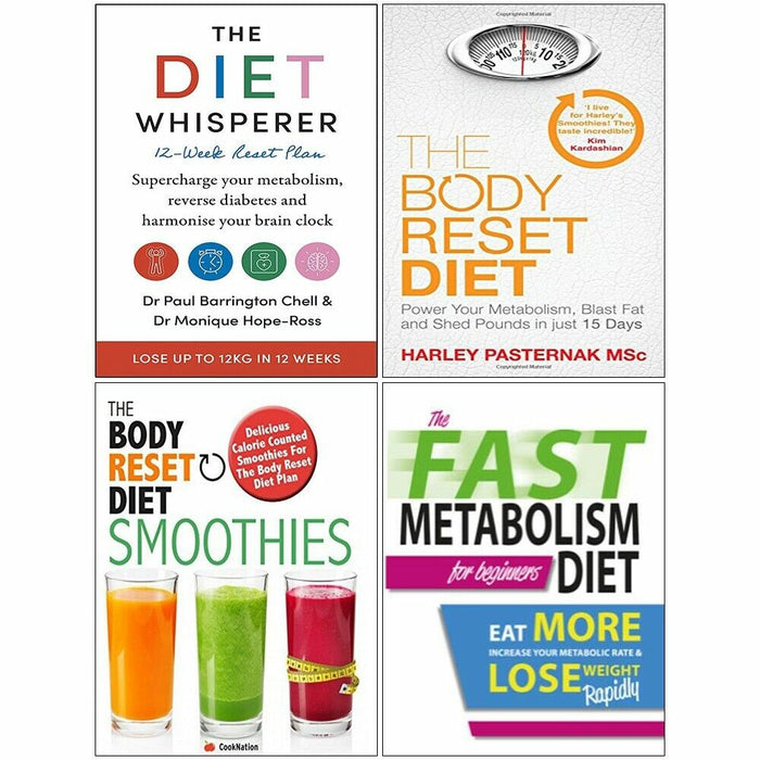 The Diet Whisperer, Body Reset Diet & Smoothies, Fast Metabolism 4 Books Set - The Book Bundle