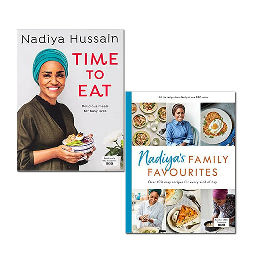 Nadiya Hussain 2 Books Collection Set Nadiya’s Family Favourites, Time to Eat - The Book Bundle