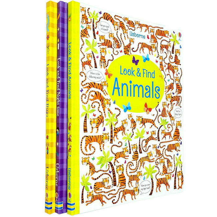 Kirsteen Robson 3 Books Collection Set Look and Find Series Animals, Night Time - The Book Bundle