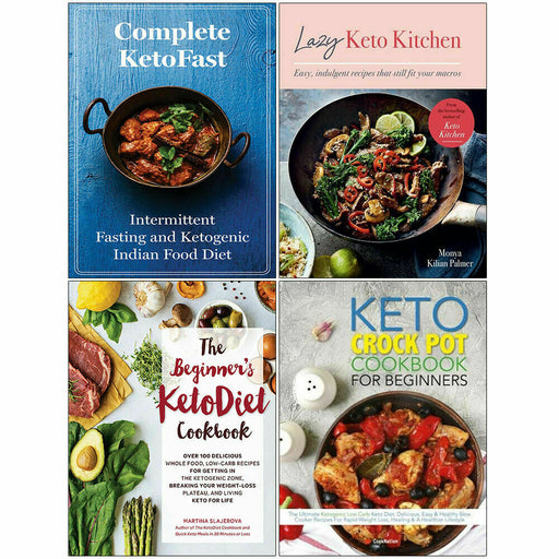 Complete KetoFast, Lazy Keto Kitchen, KetoDiet Cookbook, Keto Crock 4 Books Set - The Book Bundle