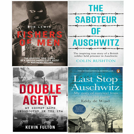 Saboteur of Last Stop Auschwitz, Fishers of Men,Double Agent 4 Books Set - The Book Bundle