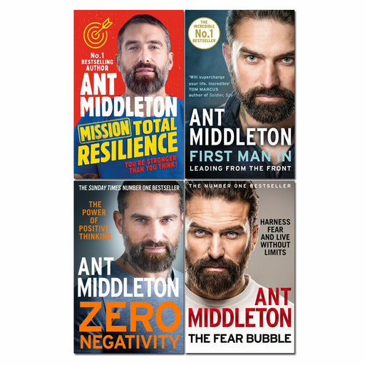 Ant Middleton Collection 4 Books Set (Mission Total Resilience, First Man In, Zero Negativity, The Fear Bubble) - The Book Bundle