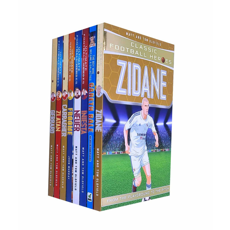 Sports Heroes 8 Books Collection Set Zidane, Bale, Carragher, Zlatan, Froome - The Book Bundle