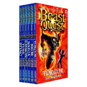 Beast Quest Series 3 The Dark Realm collection of six paperback fantasy books by Adam Blade, featuring colorful covers and illustrations.