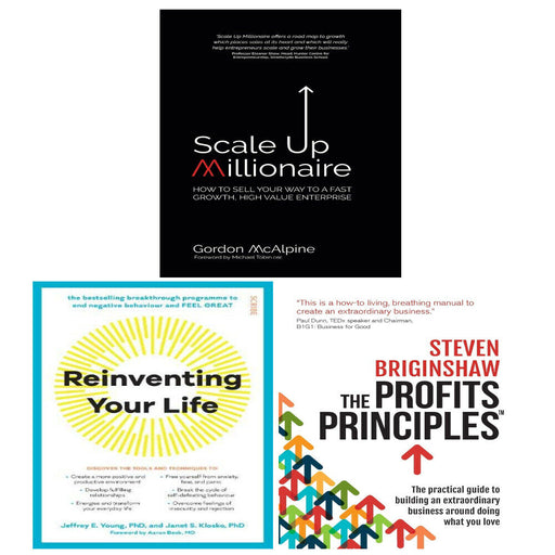 Scale Up Millionaire, Profits Principles, Reinventing Your Life 3 Books Set - The Book Bundle