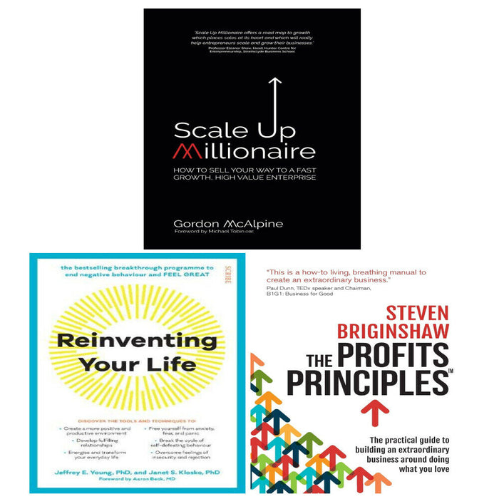 Scale Up Millionaire, Profits Principles, Reinventing Your Life 3 Books Set - The Book Bundle