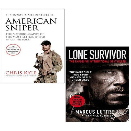 Lone Survivor Marcus Luttrell, American Sniper Chris Kyle 2 Books Set - The Book Bundle
