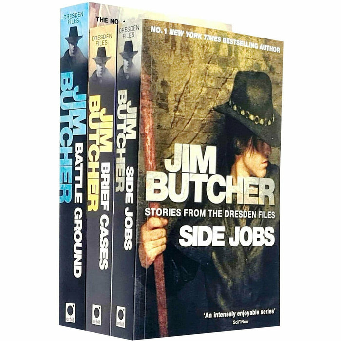 Jim Butcher Dresden Files 3 Books Set Pack Battle Ground, Brief Case, Side Jobs - The Book Bundle